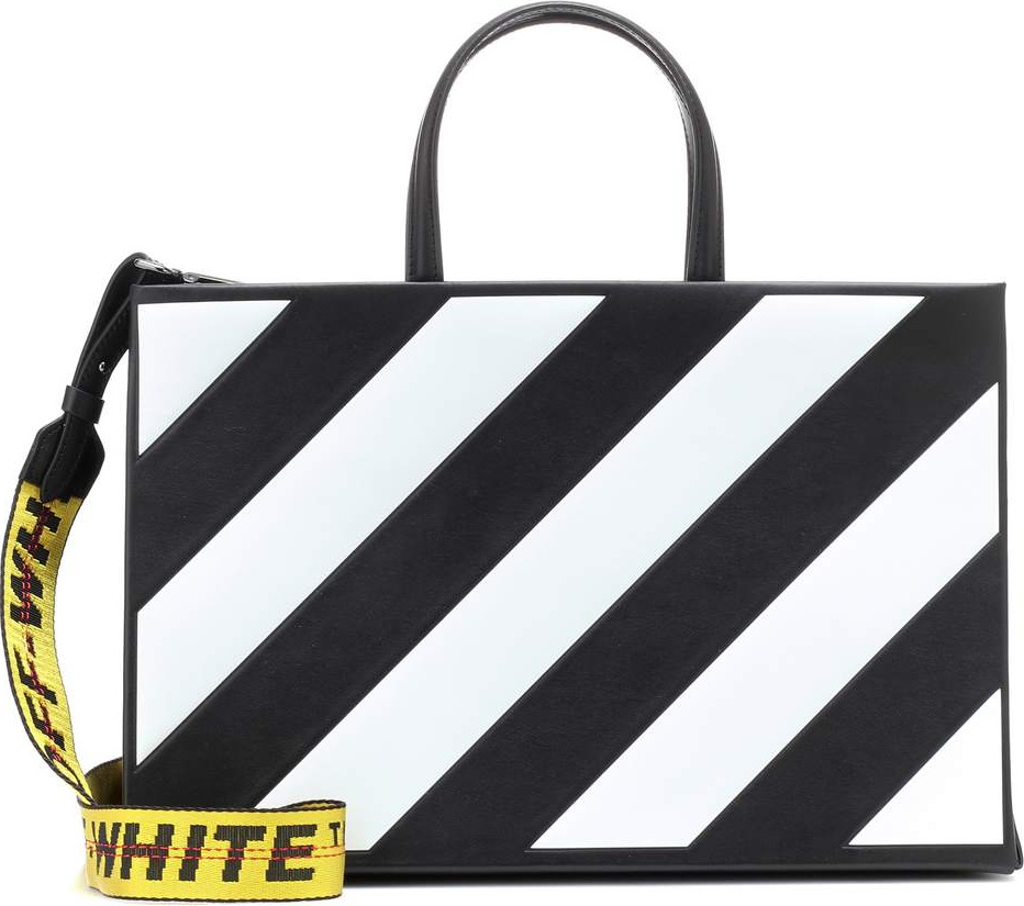 Off White Diag Box leather tote