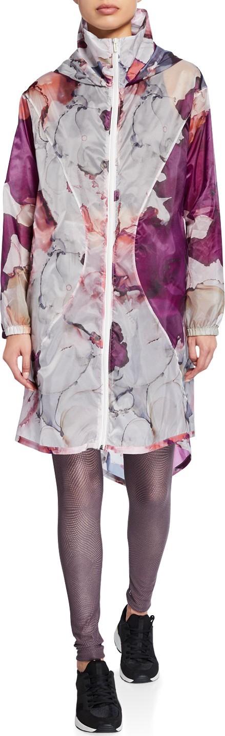 Under Armour Floral Hooded Zip-Front Active Jacket