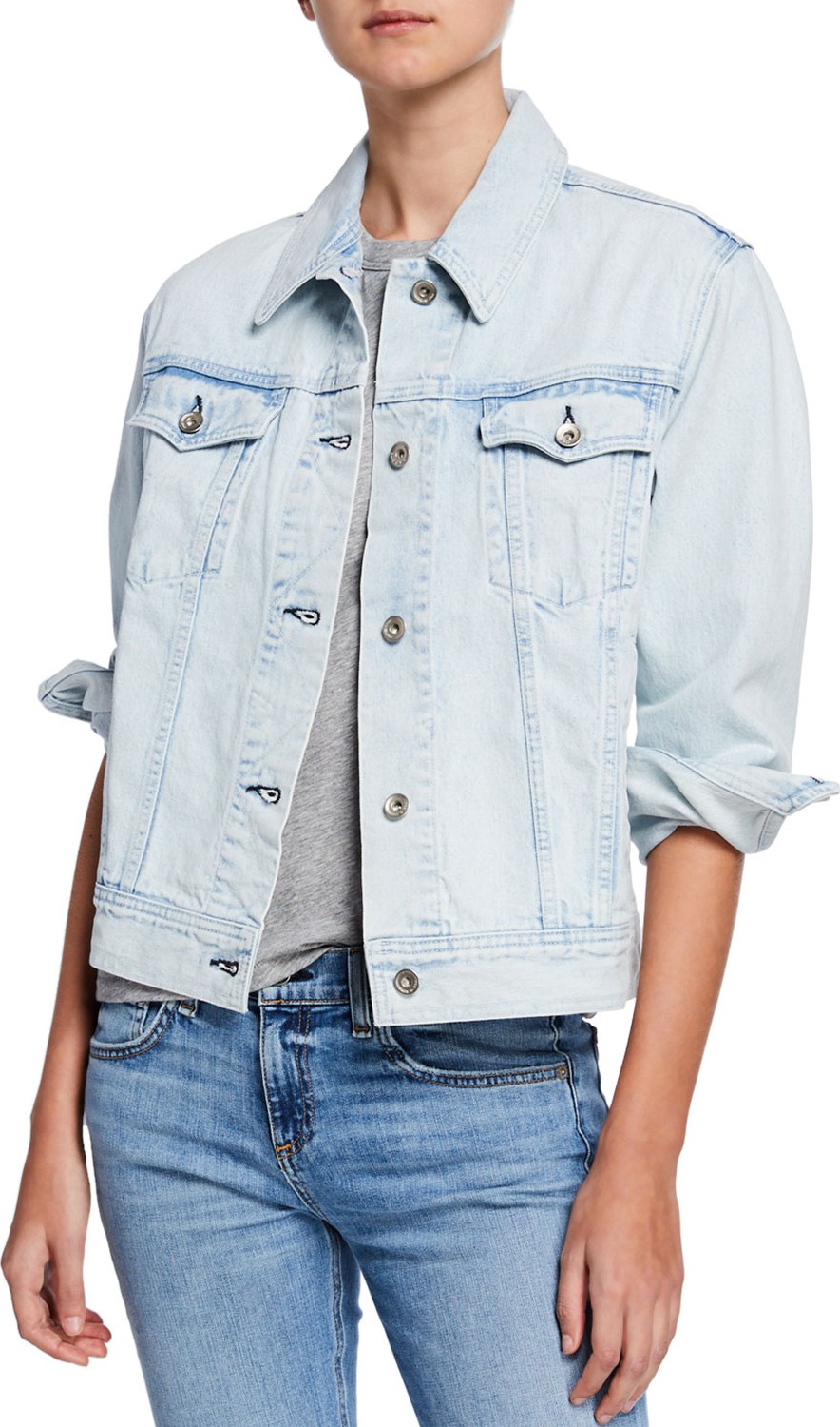 Rag & Bone Oversized Button-Front Denim Jacket