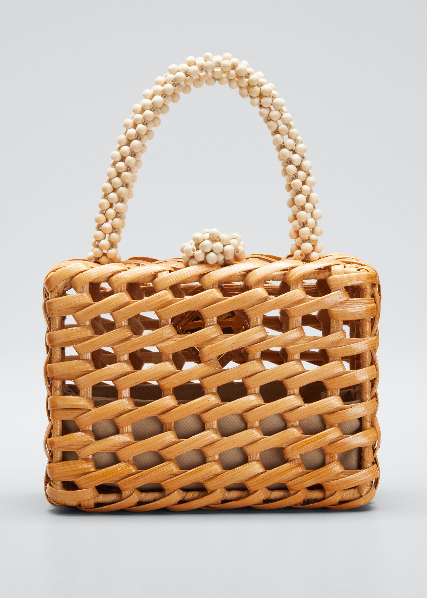 Aranaz Luna Woven Clutch Bag