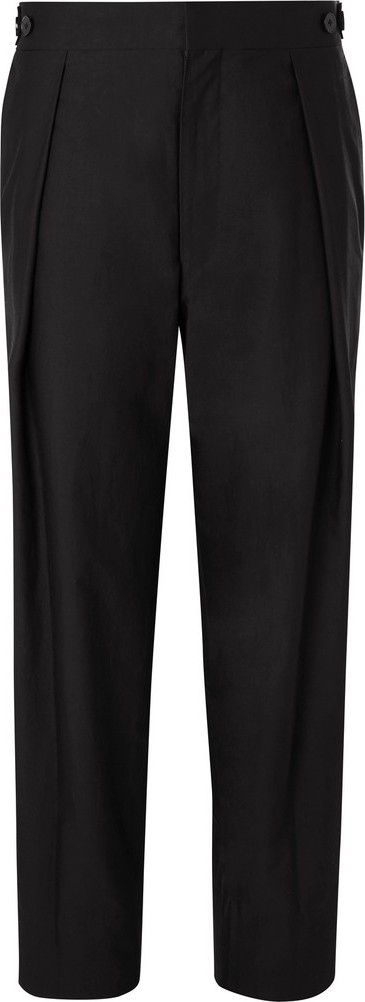 THE ROW Jonathan Pleated Cotton Trousers