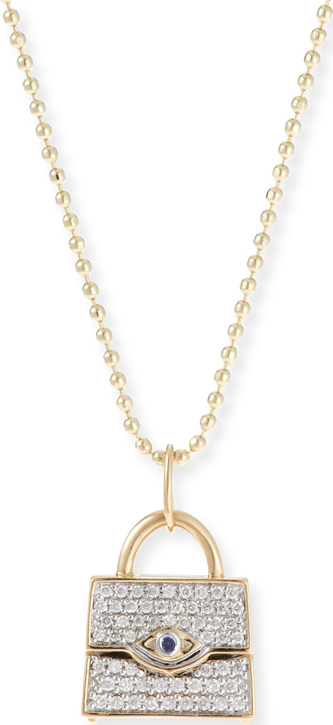 Sydney Evan 14k Handbag Pendant Necklace w/ Diamonds