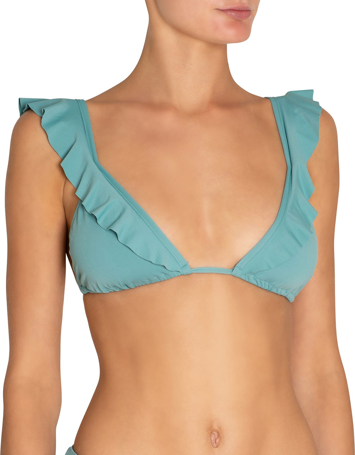 Eberjey Grayson Ruffle Triangle Bikini Top