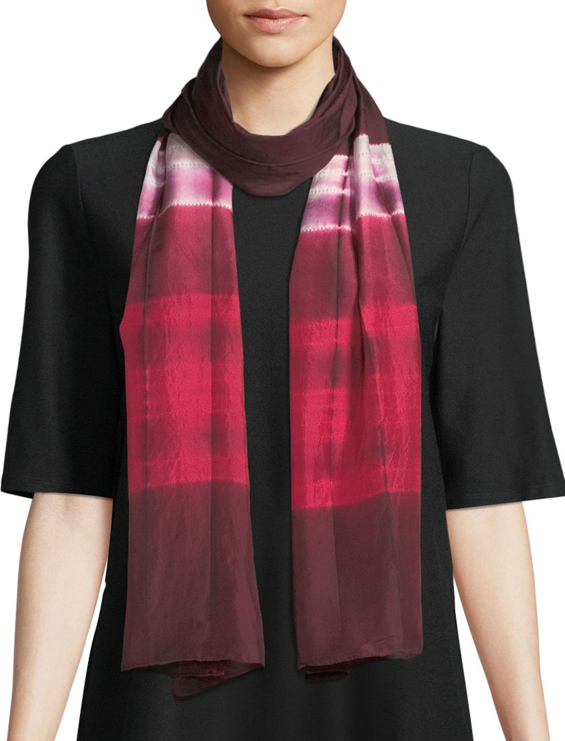 Eileen Fisher Silk Shibori Ribbons Scarf
