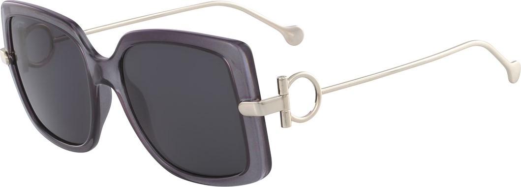 Salvatore Ferragamo Gancino Rectangle Plastic & Metal Sunglasses