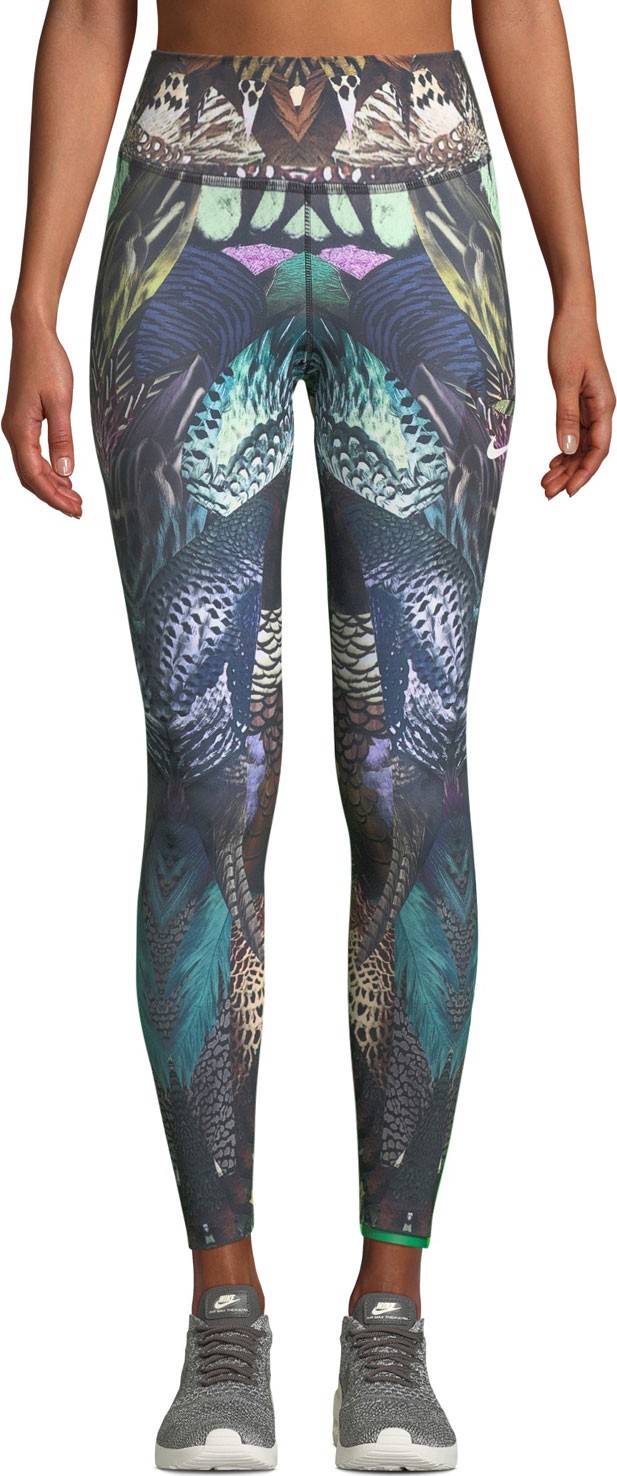 Nike Power Printed Mid-Rise Training Tights