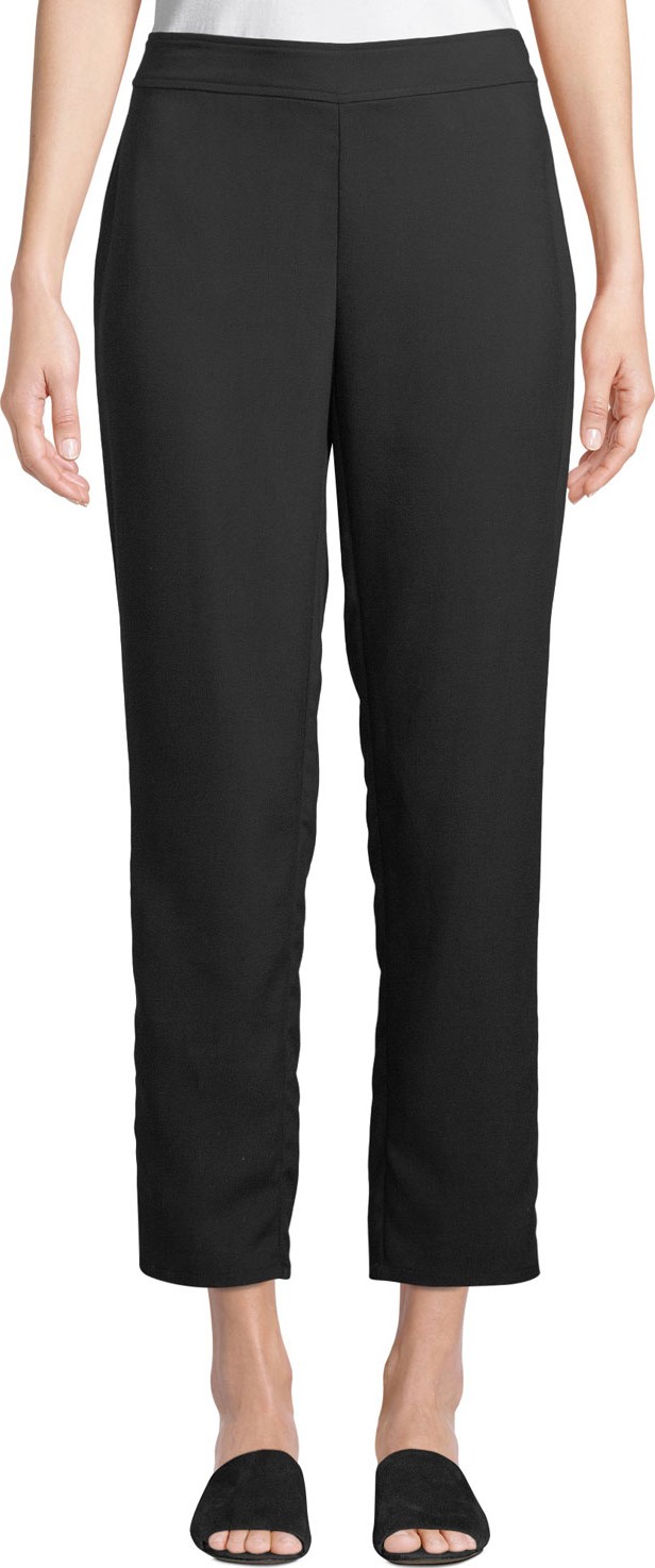 Eileen Fisher Slim Ankle Pants in Wrinkle-Resistant Knit