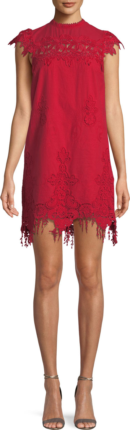 Saylor Frances Floral Fringe Mini Dress