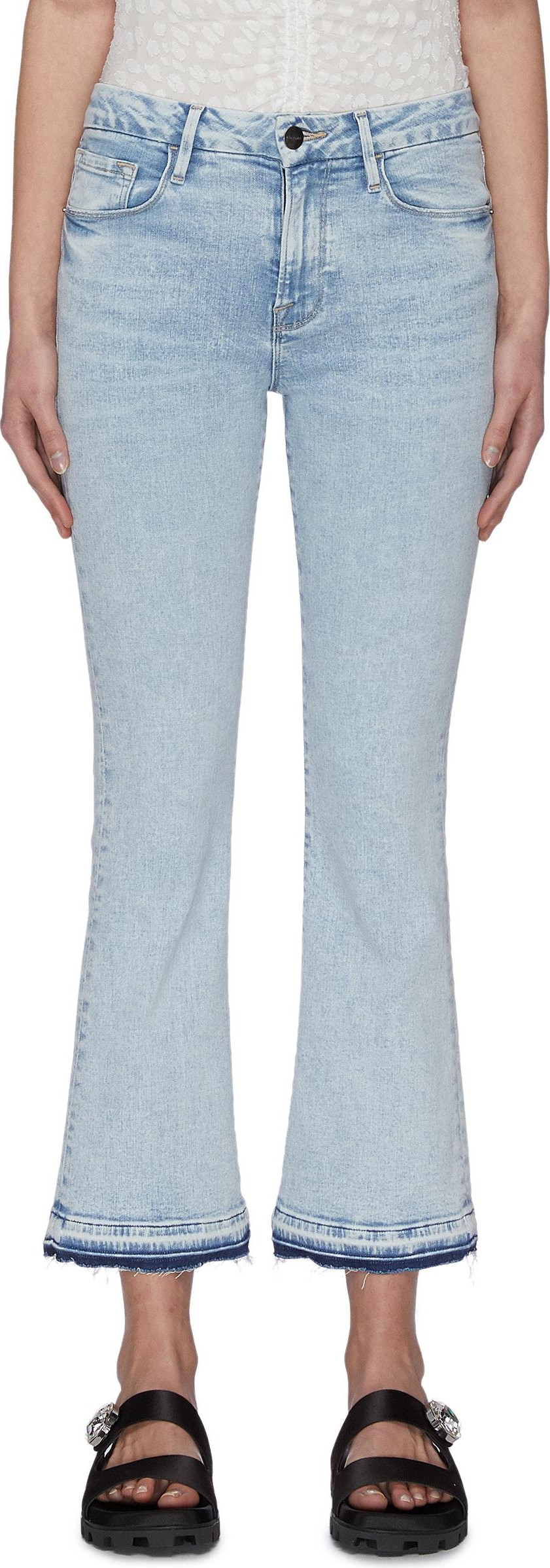 FRAME DENIM 'Le Crop Mini Boot' released hem jeans FRAME DENIM 'Le Crop Mini Boot' released hem jeans