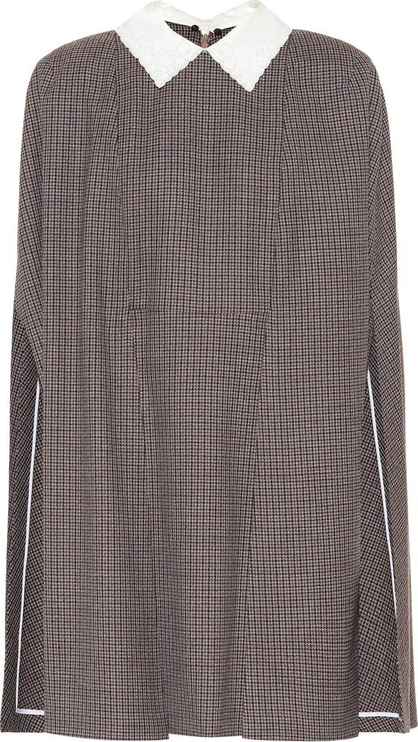Fendi Checked wool minidress