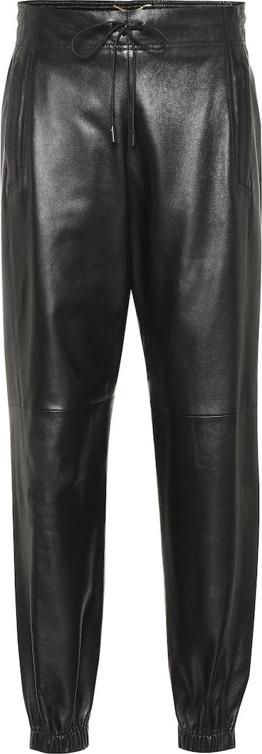 Saint Laurent High-rise leather pants