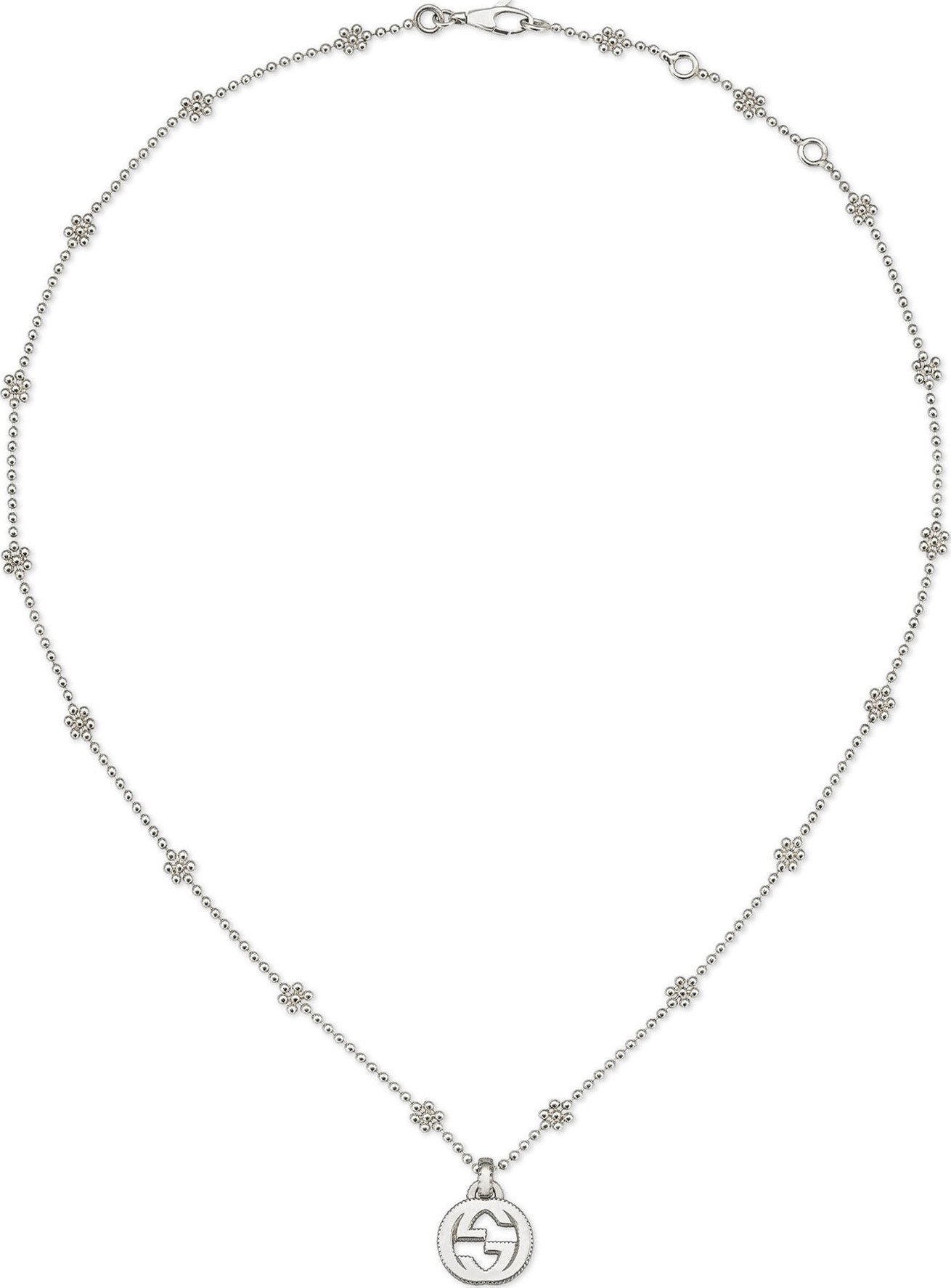 Gucci Silver Interlocking-G Pendant Necklace