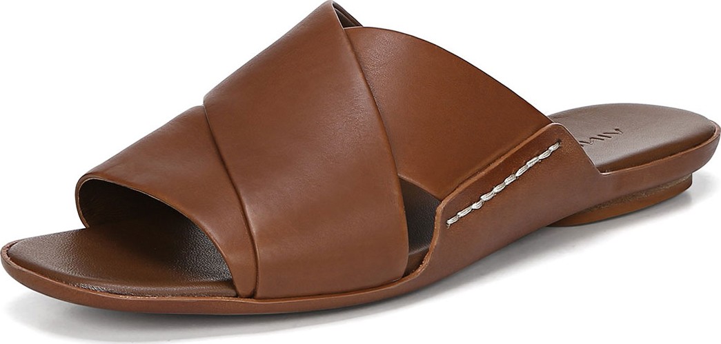 Vince Tamara Flat Leather Slide Sandals