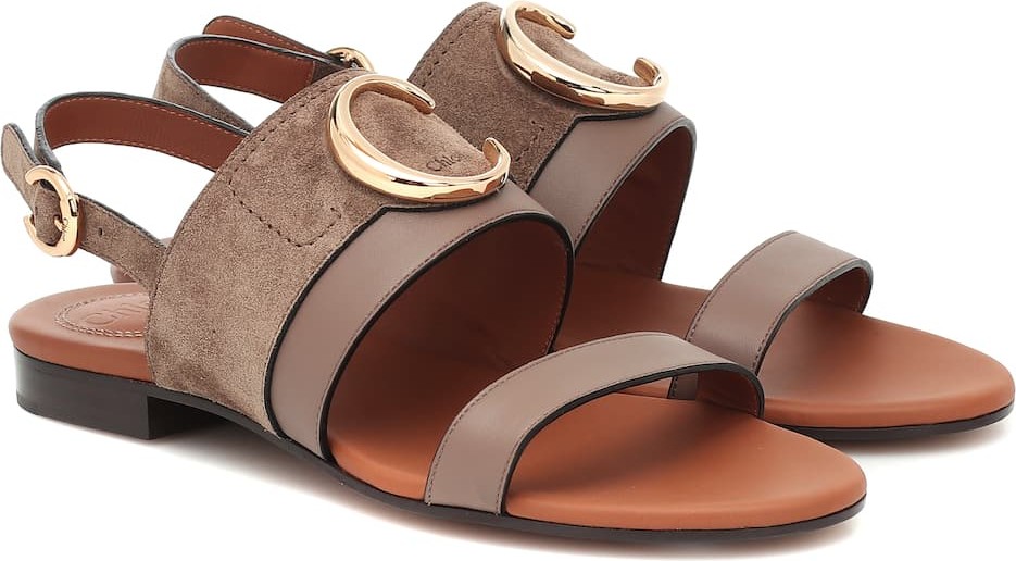 Chloe Embellished suede sandals