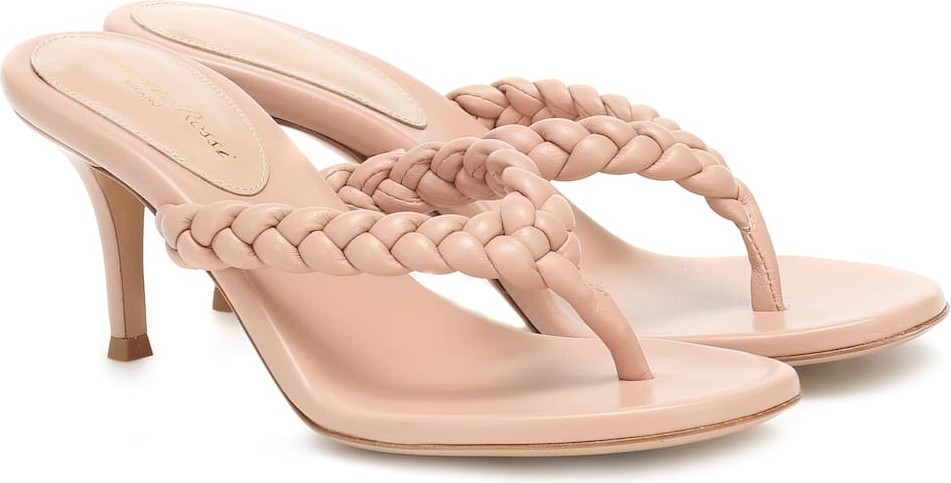 Gianvito Rossi Tropea 70 leather thong sandals