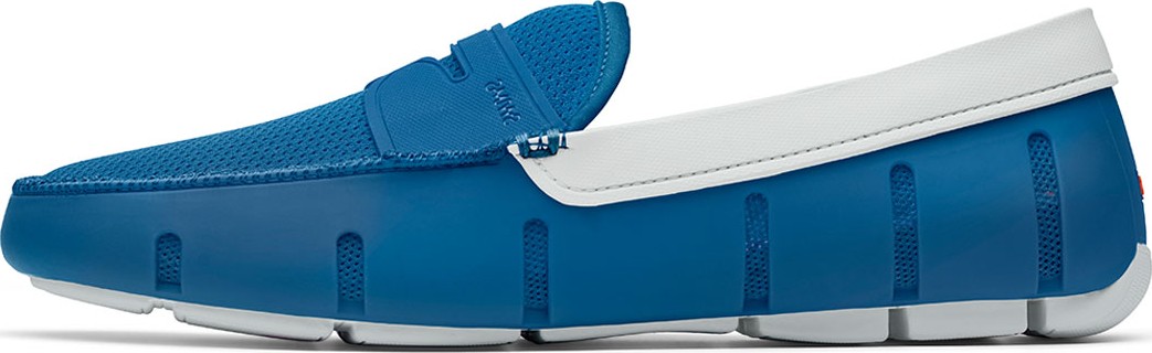 Swims Men's Rubber Penny Loafer Water Shoes, Seaport Blue/Alloy