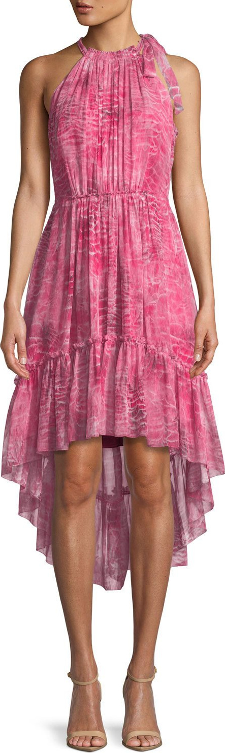 Elie Tahari Primrose Floral-Print Silk Dress Elie Tahari Primrose Floral-Print Silk Dress