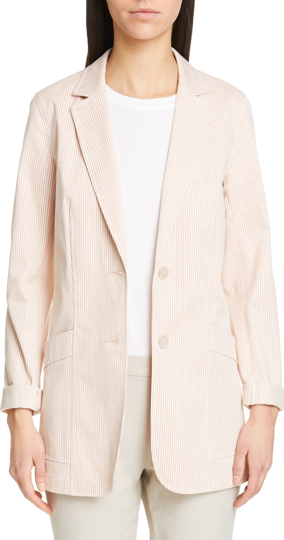 Lafayette 148 New York Boston Stripe Jacket