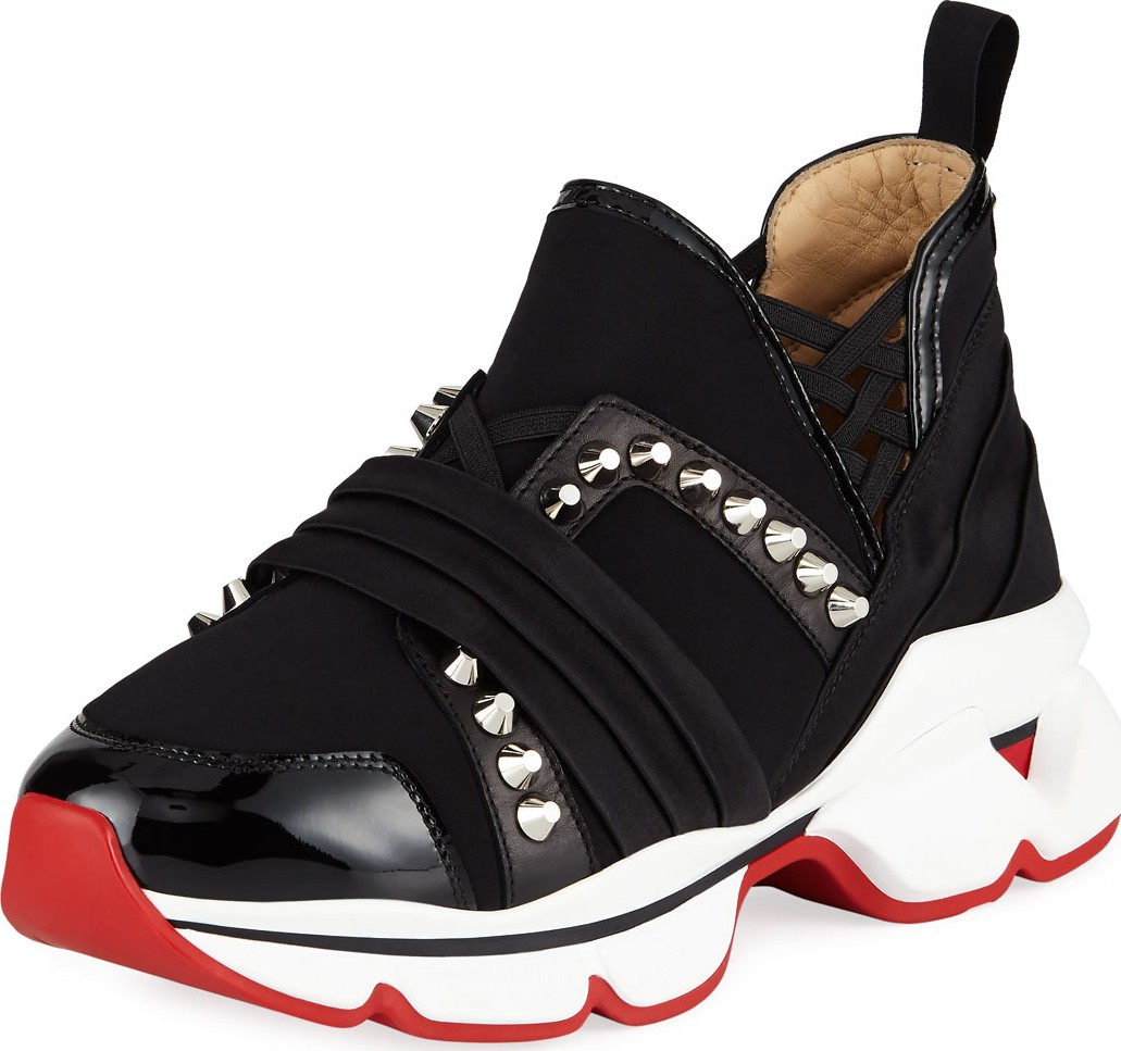 Christian Louboutin 123 Run Flat Red Sole Sneakers
