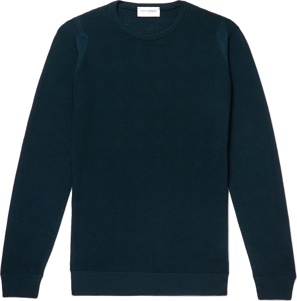 John Smedley Slim-Fit Honeycomb-Knit Merino Wool Sweater