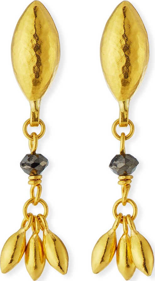 GURHAN Delicate Hue Black Diamond Drop Earrings