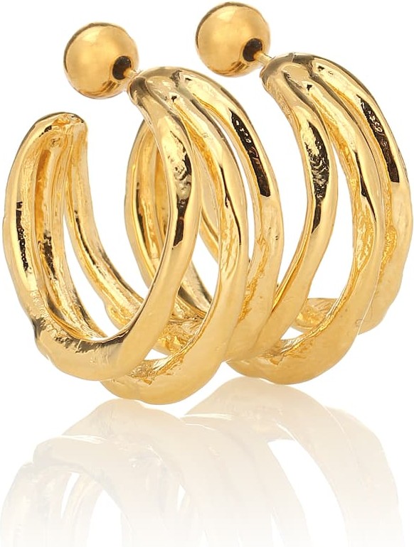 Sophie Buhai Vine Large 18kt gold-plated hoop earrings
