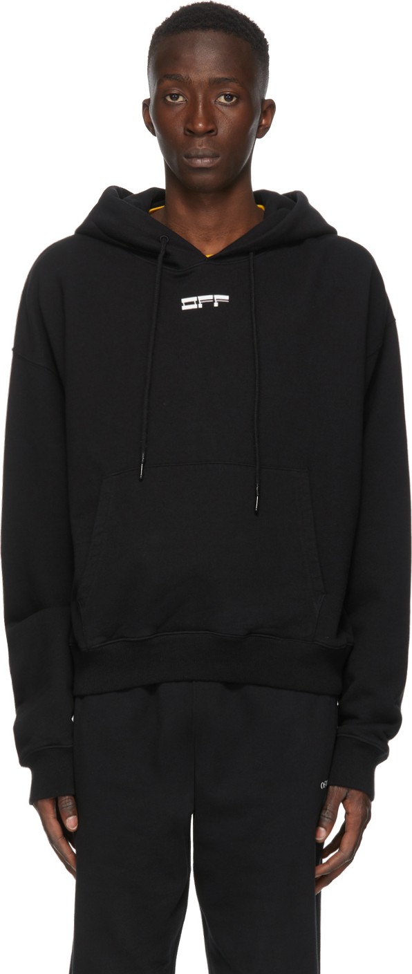Off White Black Masked Face Hoodie