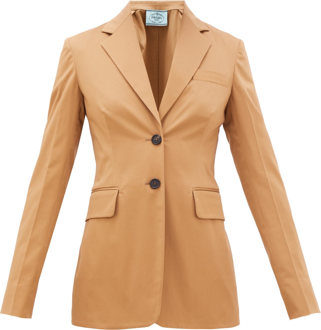 Prada Single-breasted cotton-blend gabardine suit jacket