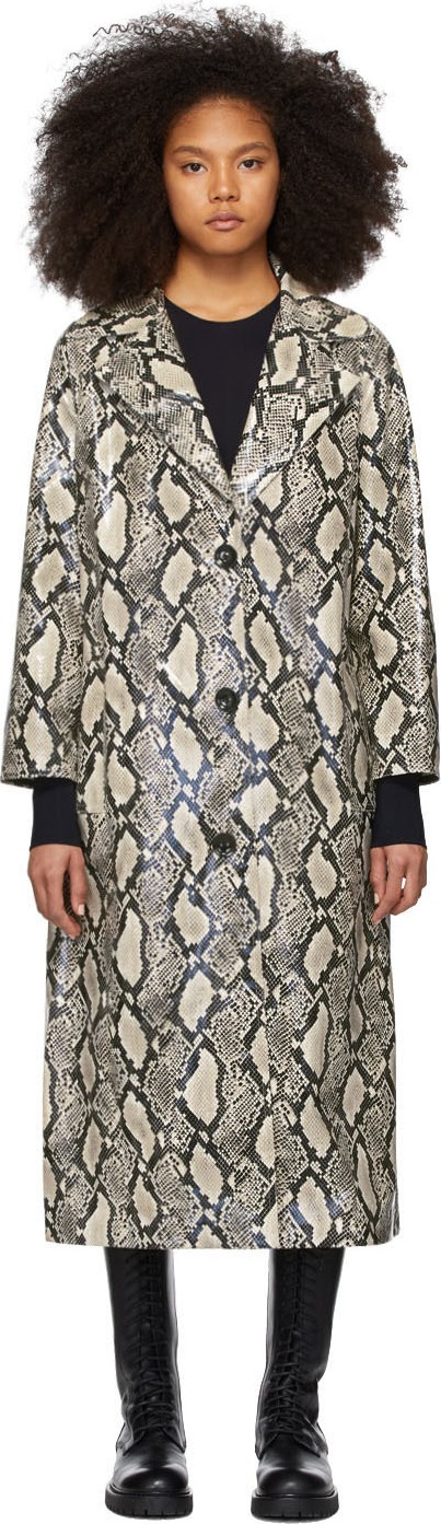 STAND STUDIO Beige Snake Mollie Coat STAND STUDIO Beige Snake Mollie Coat