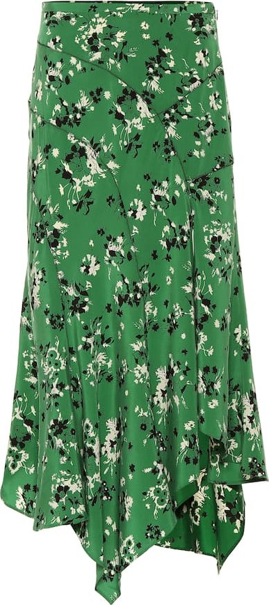 Veronica Beard Mac silk-blend midi skirt