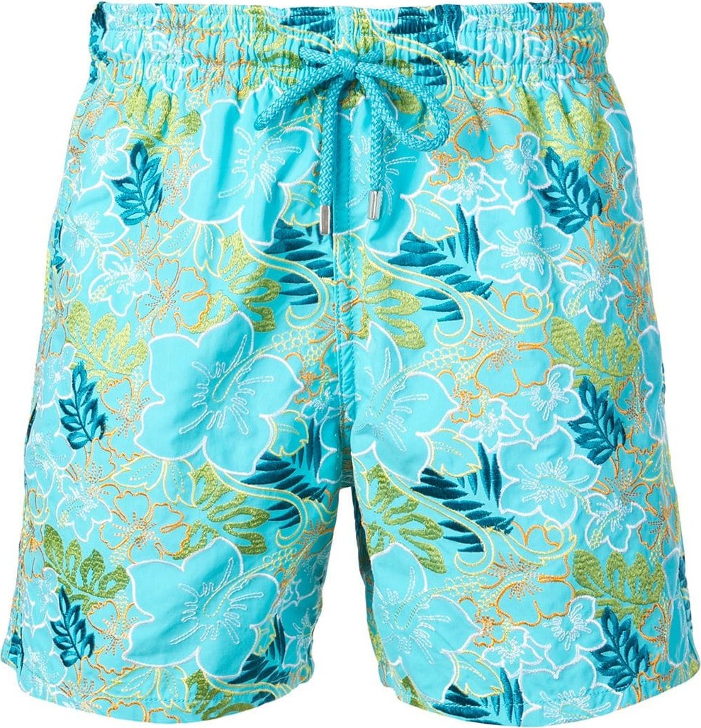 Vilebrequin floral embroidery swim shorts