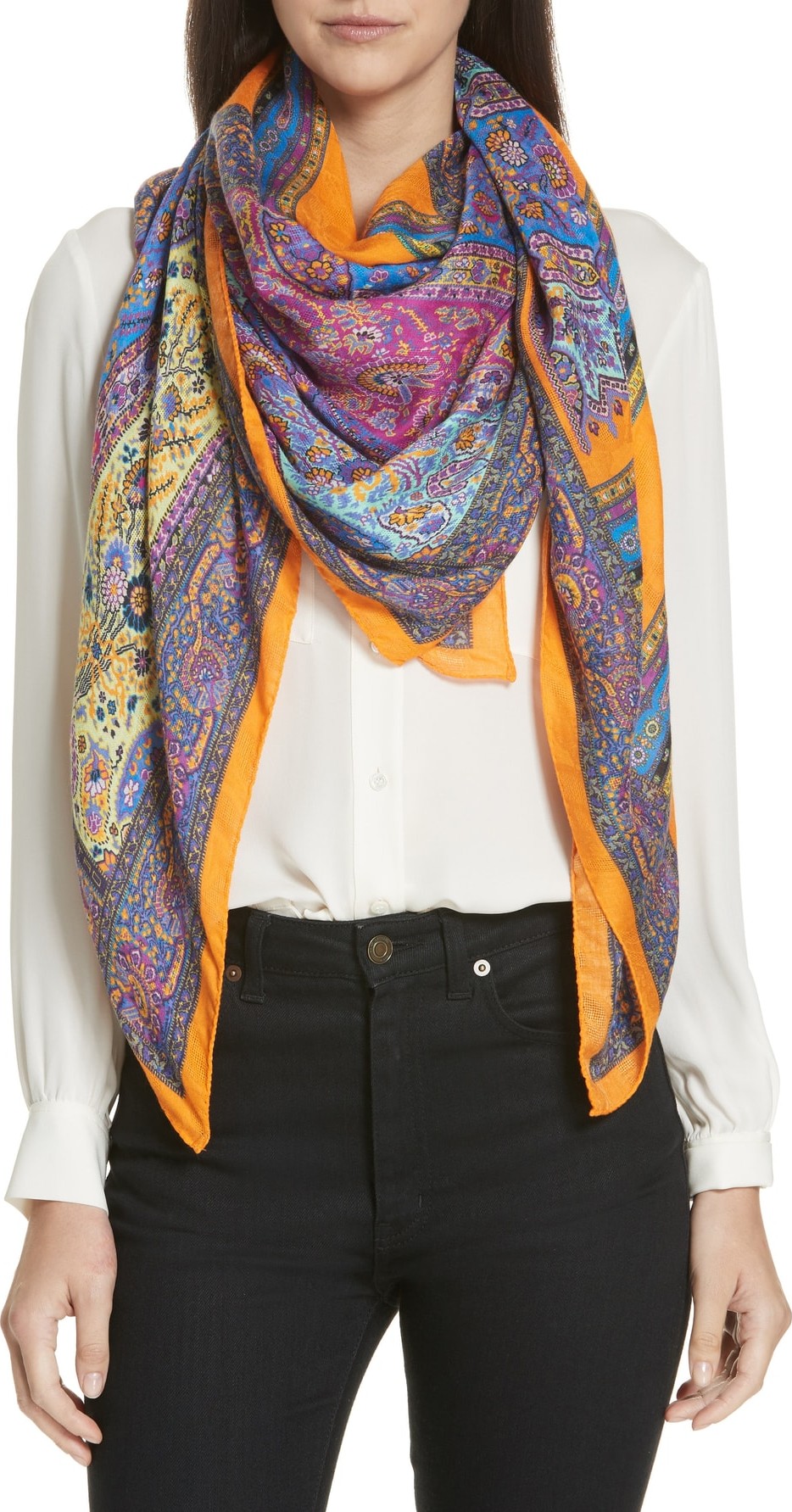 Etro Paisley Modal & Cashmere Scarf