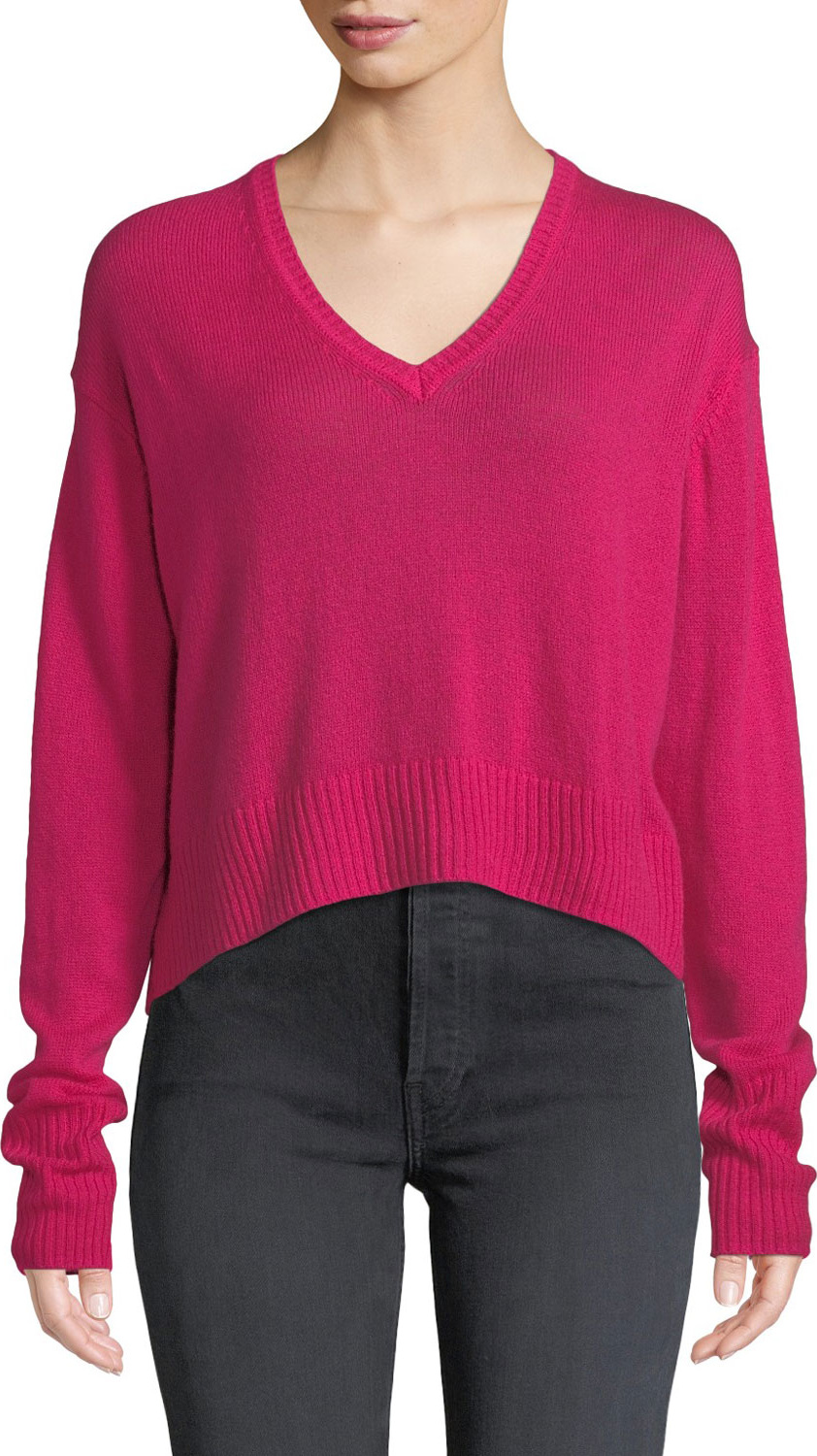 RE/DONE Slouchy Wool/Cashmere V-Neck Sweater