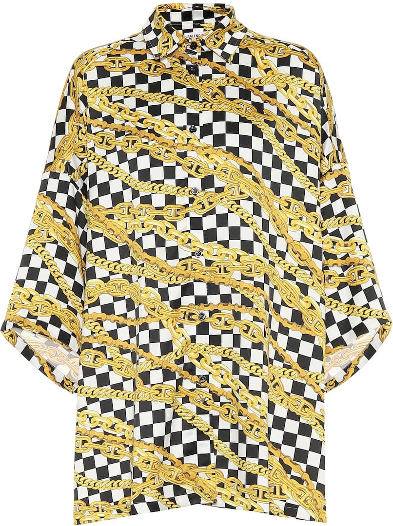 Balenciaga Printed satin shirt