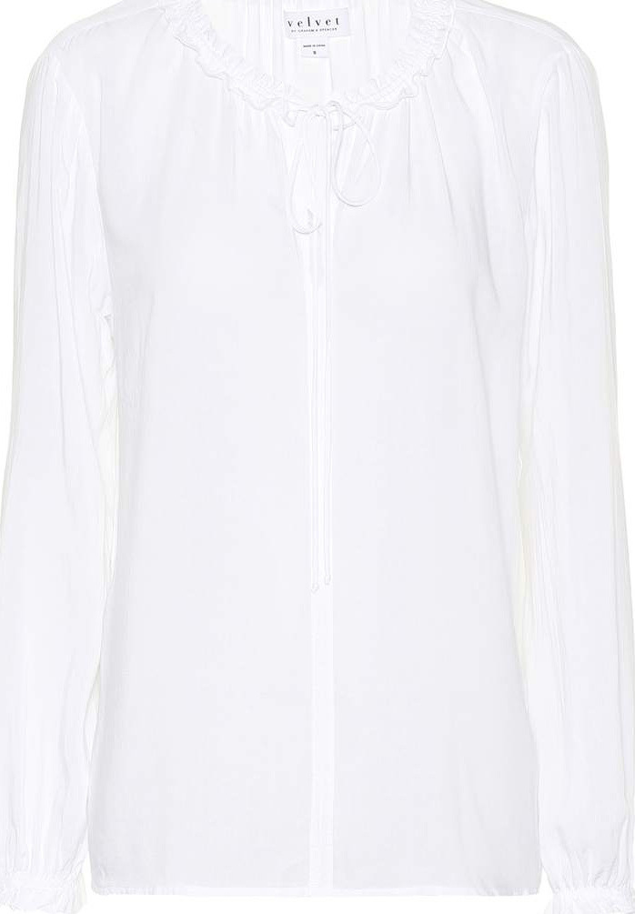 Velvet By Graham & Spencer Samantha tie-neck top