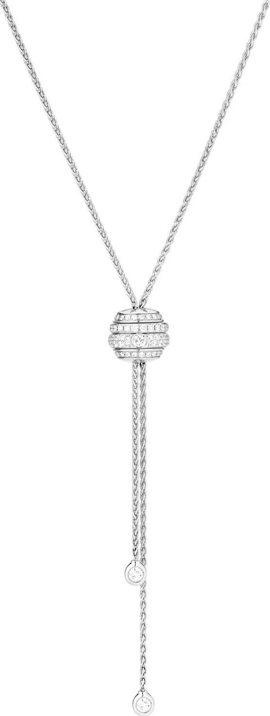 Piaget Possession 18K White Gold Lariat Necklace with Diamonds
