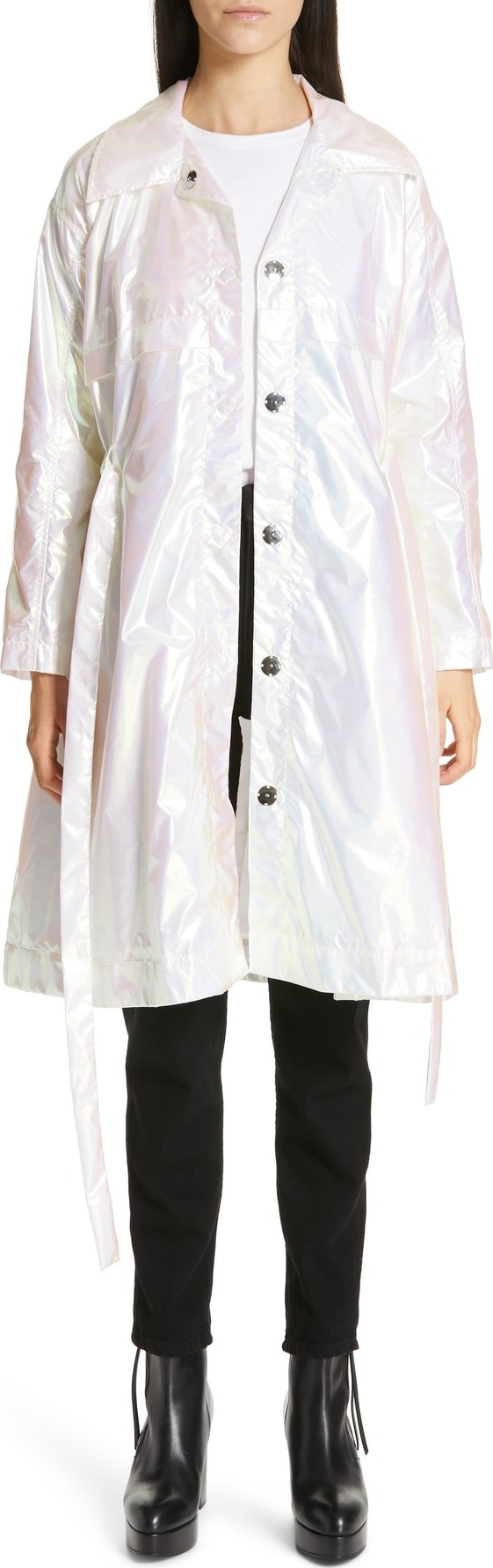 Paskal Iridescent Short Trench Coat