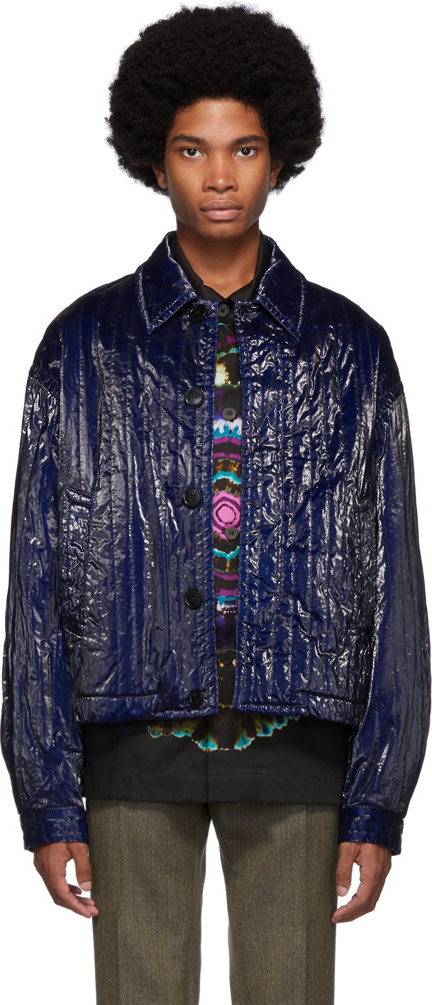 Dries Van Noten Blue Veber Bis Jacket