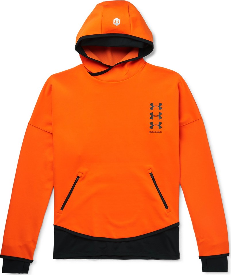 Palm Angels + Under Armour Oversized Logo-Print Neoprene Hoodie
