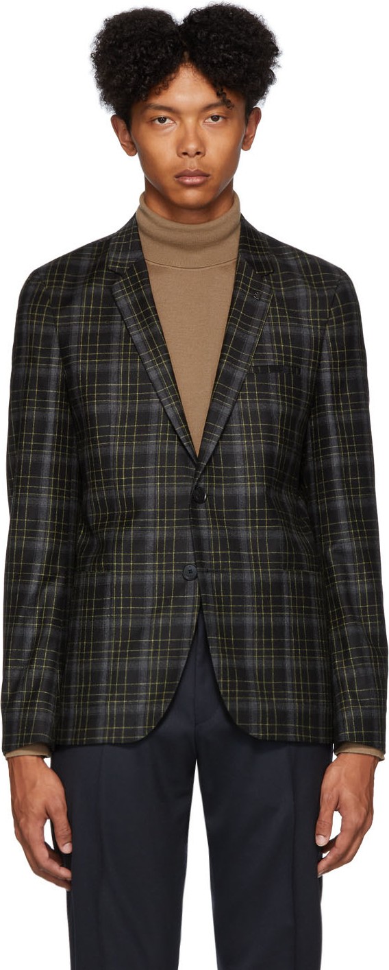 HUGO Black Check Anfred 193 Blazer