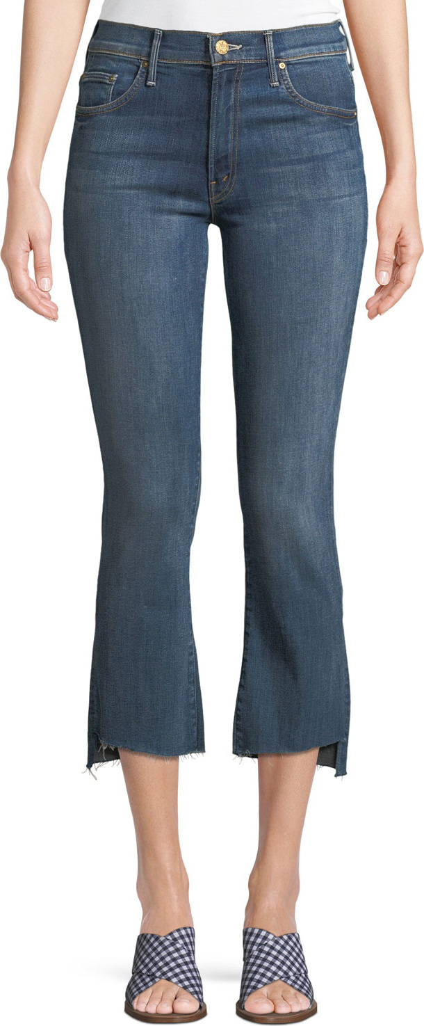 MOTHER Insider Crop Frayed Jeans