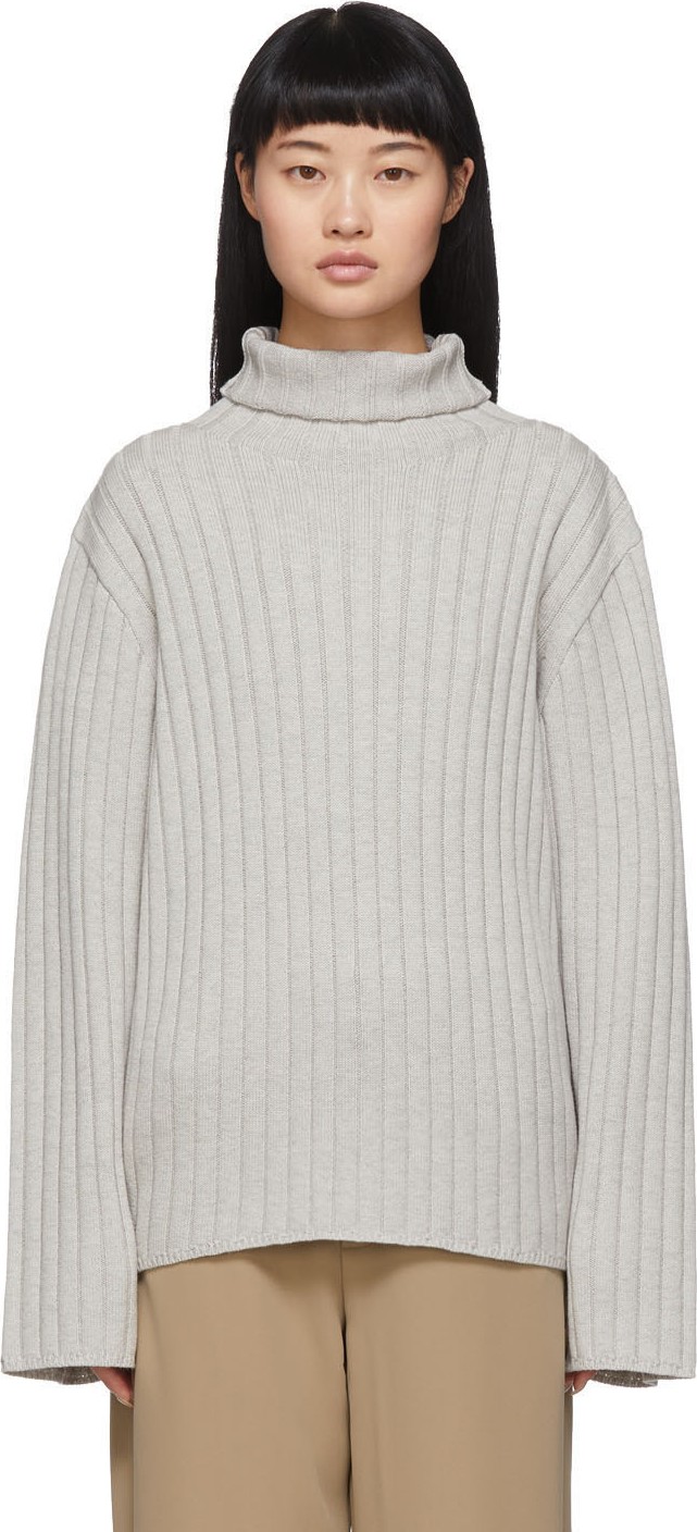 Totême Grey Oversized Cannes Turtleneck