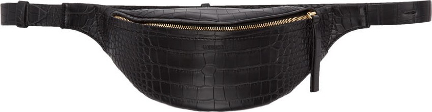 Nanushka Black Croc Lubo Bum Bag