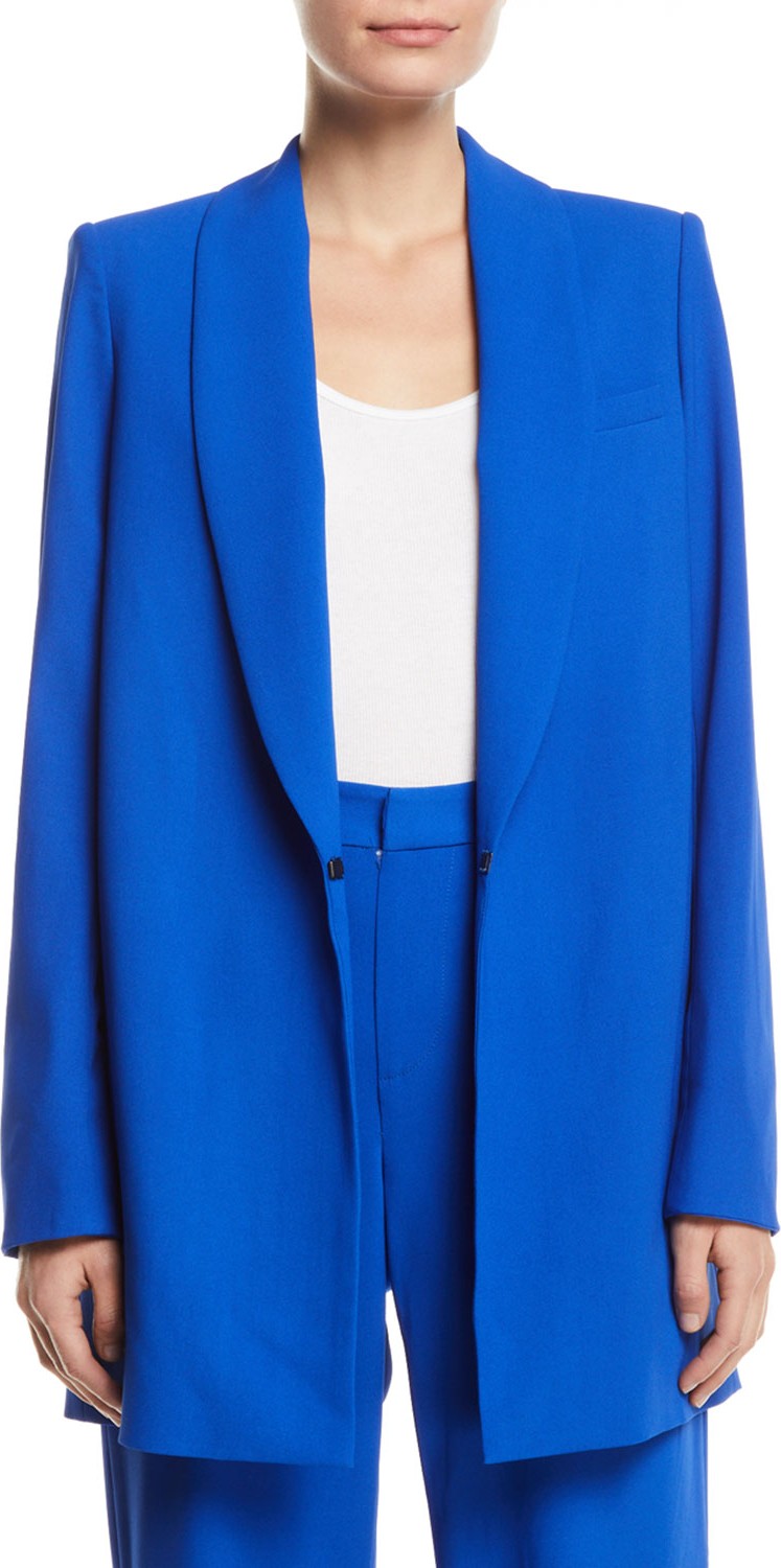 Alice + Olivia Jace Shawl-Collar Oversized Blazer
