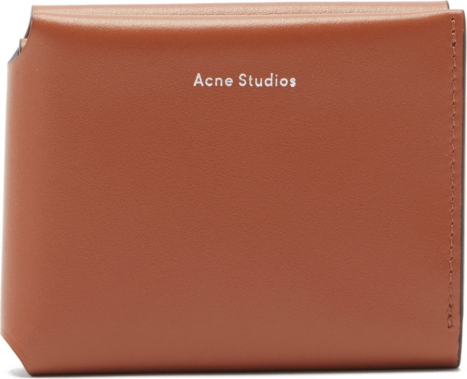 Acne Studios Logo-debossed tri-fold leather wallet
