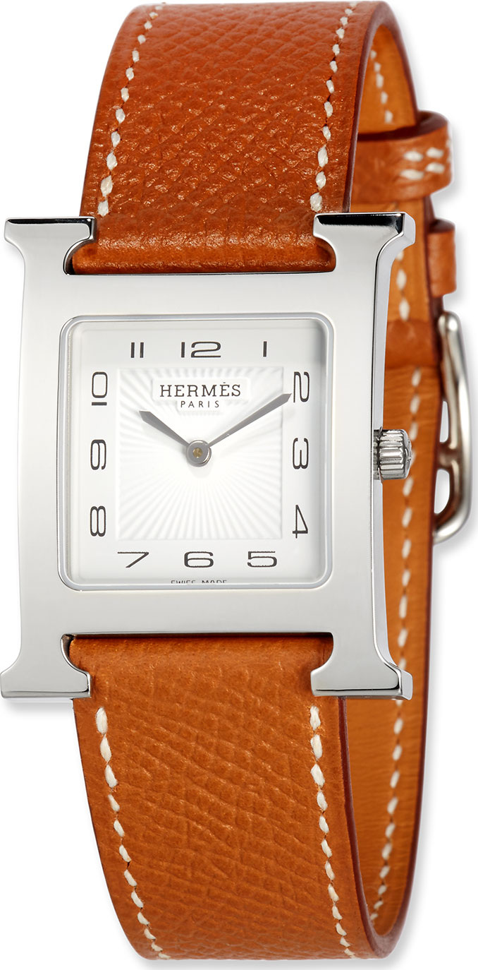 HERMÈS Heure H, Stainless Steel & Leather Strap