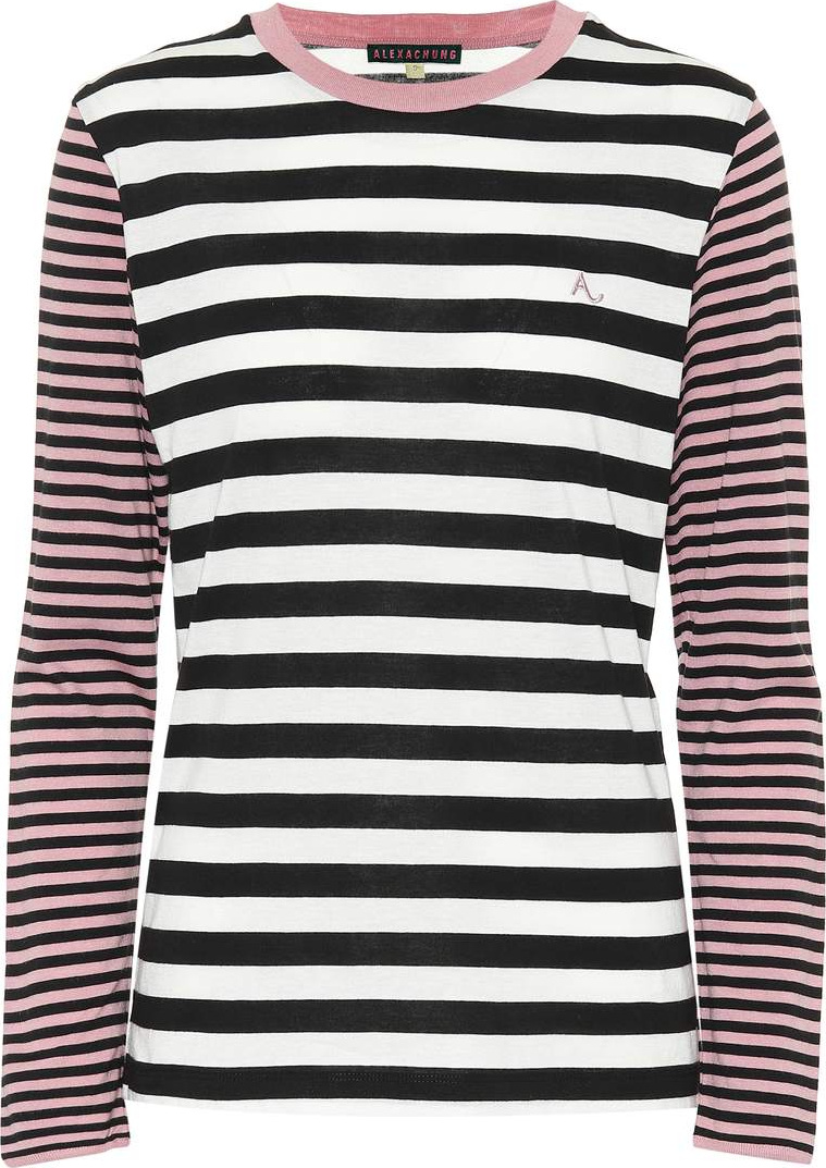 Alexachung Striped cotton-blend top