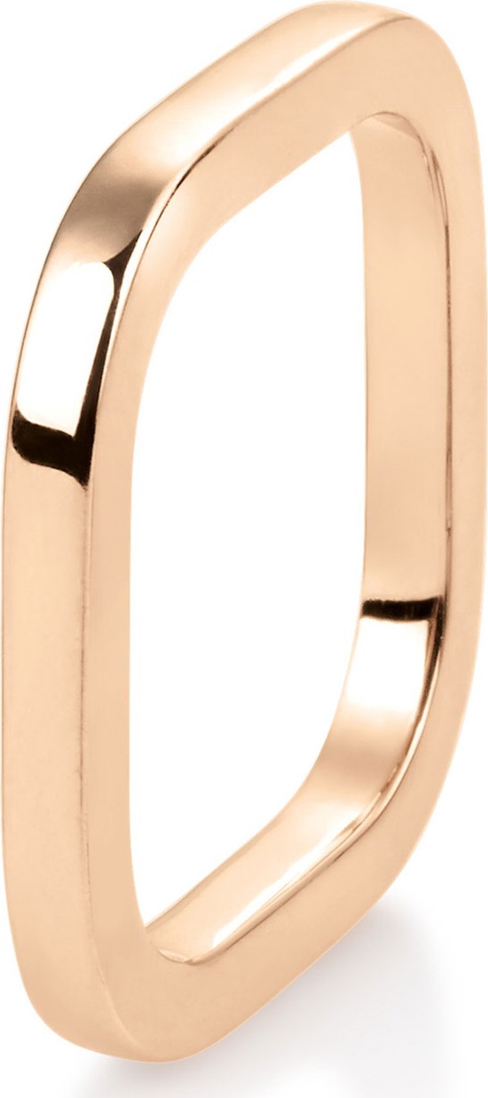 GINETTE NY 18k Rose Gold Square Ring, Size 6