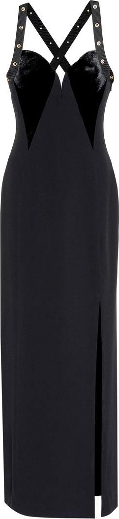 Versace Satin and crêpe gown