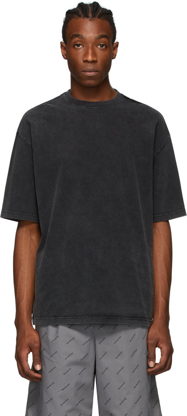 Balenciaga Grey BB Regular T-Shirt